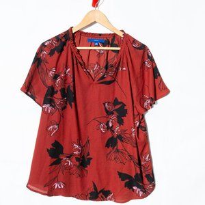 Apt. 9 Women's Blouse Size XXL Floral Pattern